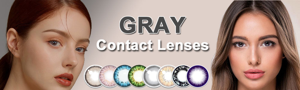 Gray contact lenses