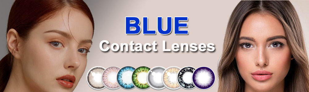 Blue contact lenses