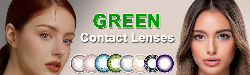 Green contact lenses