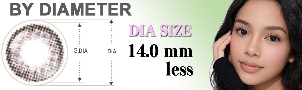 14.0 mm less contact lenses