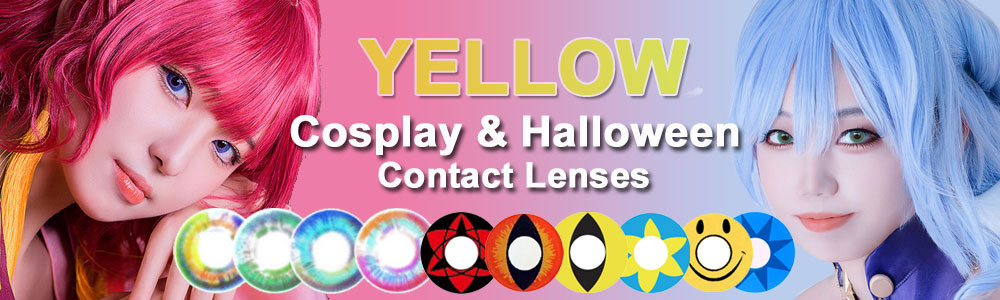 Yellow cosplay lenses