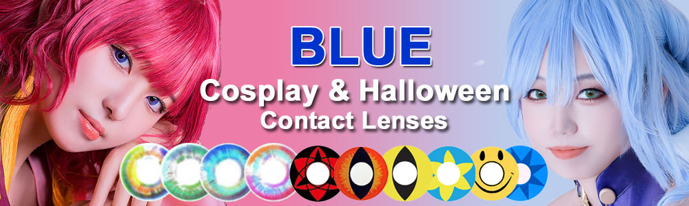Blue cosplay lenses