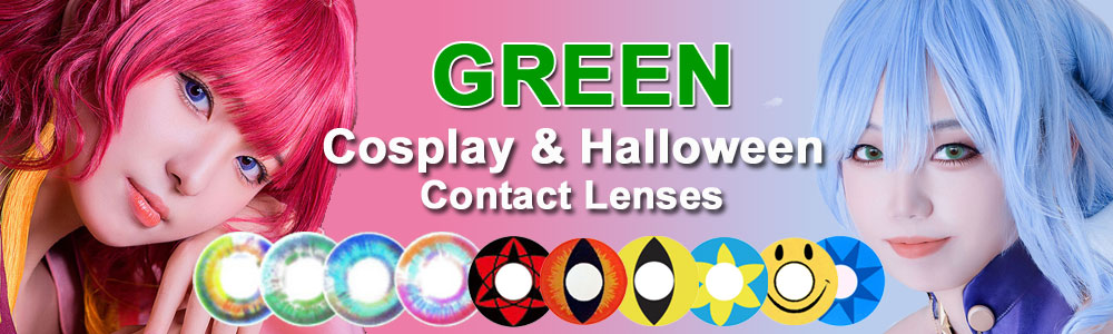 Green cosplay lenses
