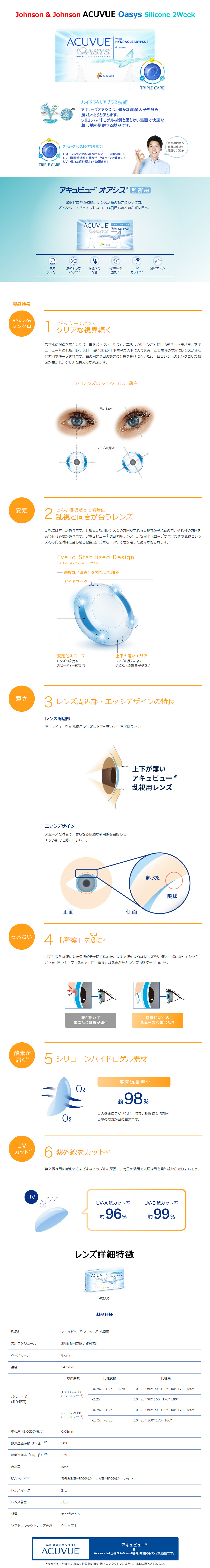 [Toric/2-Weeks] ACUVUE Oasys 2Weekly Toric Silicone (6pcs)