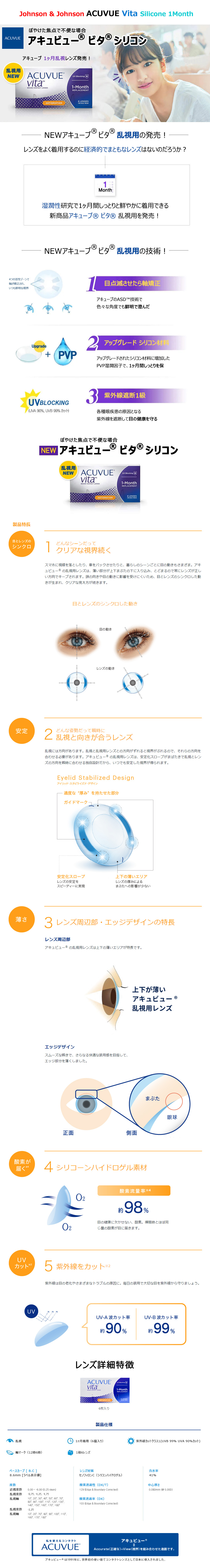 [Toric/1-Month] ACUVUE VITA Toric Silicone (6pcs)