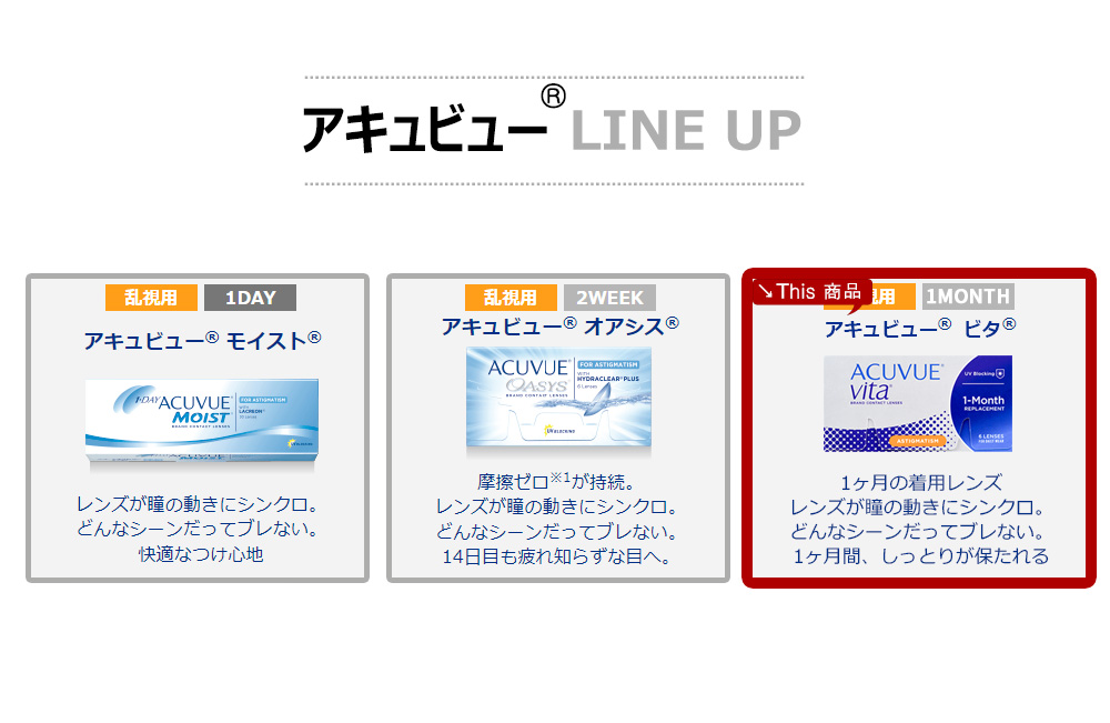 [Toric/1-Month] ACUVUE VITA Toric Silicone (6pcs)