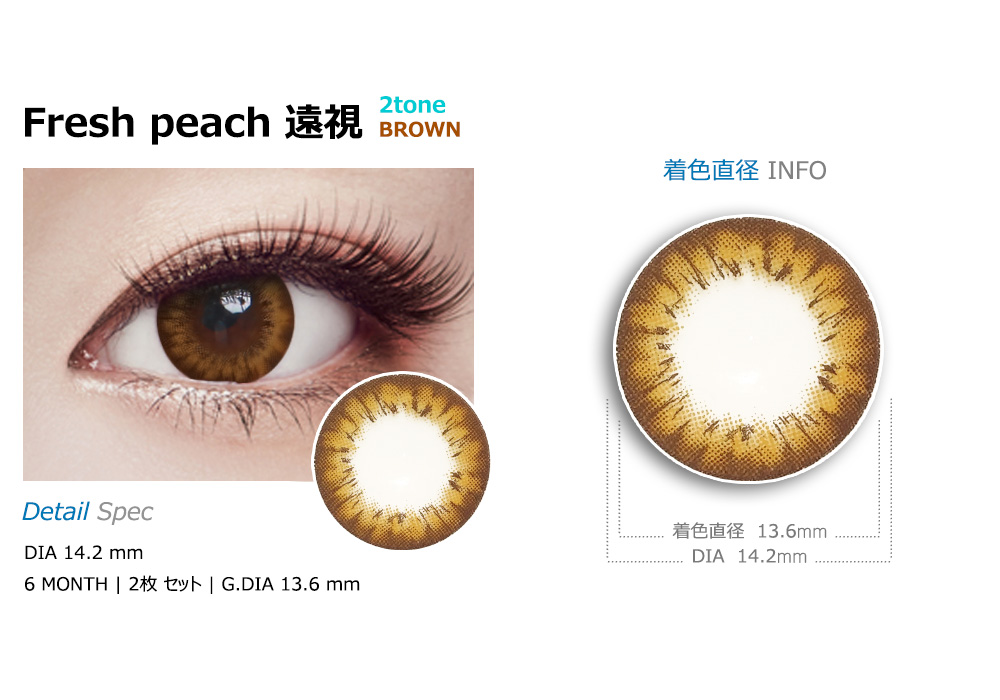 [Hyperopia/6-Month] Fresh peach 2tone Brown (2pcs)