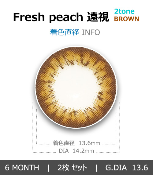 [Hyperopia/6-Month] Fresh peach 2tone Brown (2pcs)4