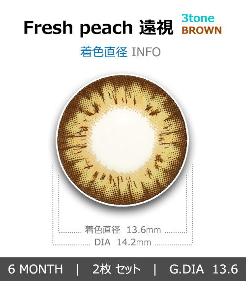 [Hyperopia/6-Month] Fresh peach 3tone Brown (2pcs)4