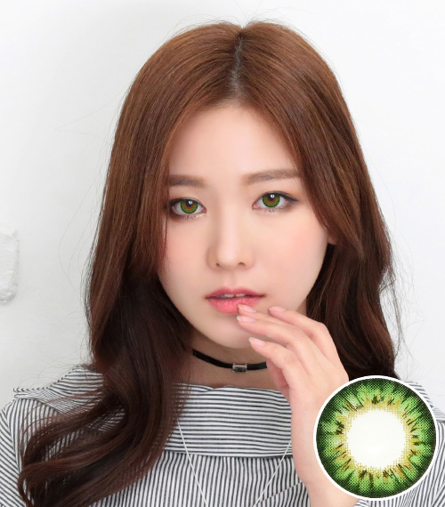 [Toric/6-Month] Fresh Peach 3tone Toric Green (2pcs)2