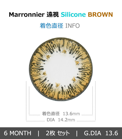 [Hyperopia/6-Month] Marronnier Silicone Brown (2pcs)4