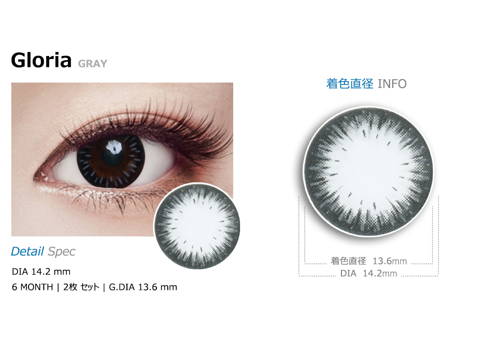 [Toric/6-Month] Gloria Toric Gray (2pcs)