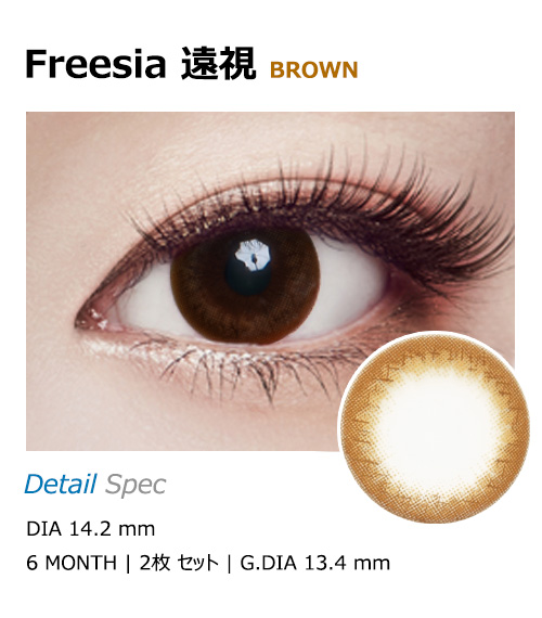 [Hyperopia/6-Month] Freesia Brown (2pcs)