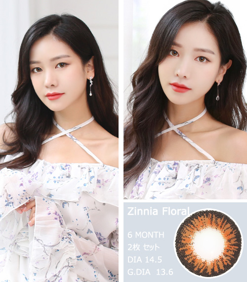 [Toric/6-Month] Zinnia Floral Toric Brown (2pcs)3