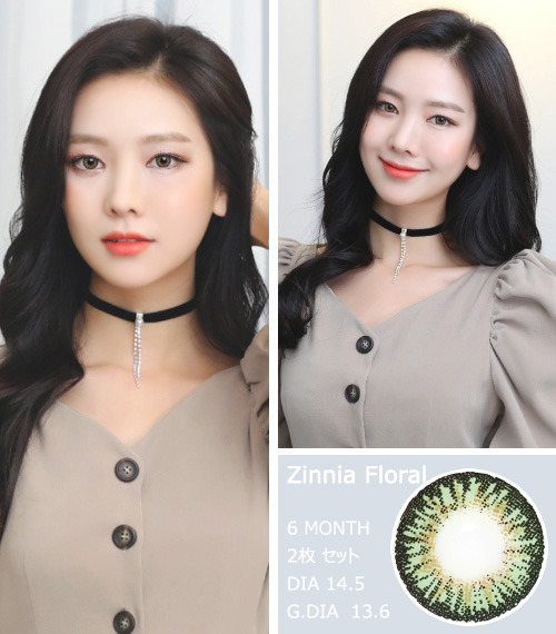 [Toric/6-Month] Zinnia Floral Toric Green (2pcs)3