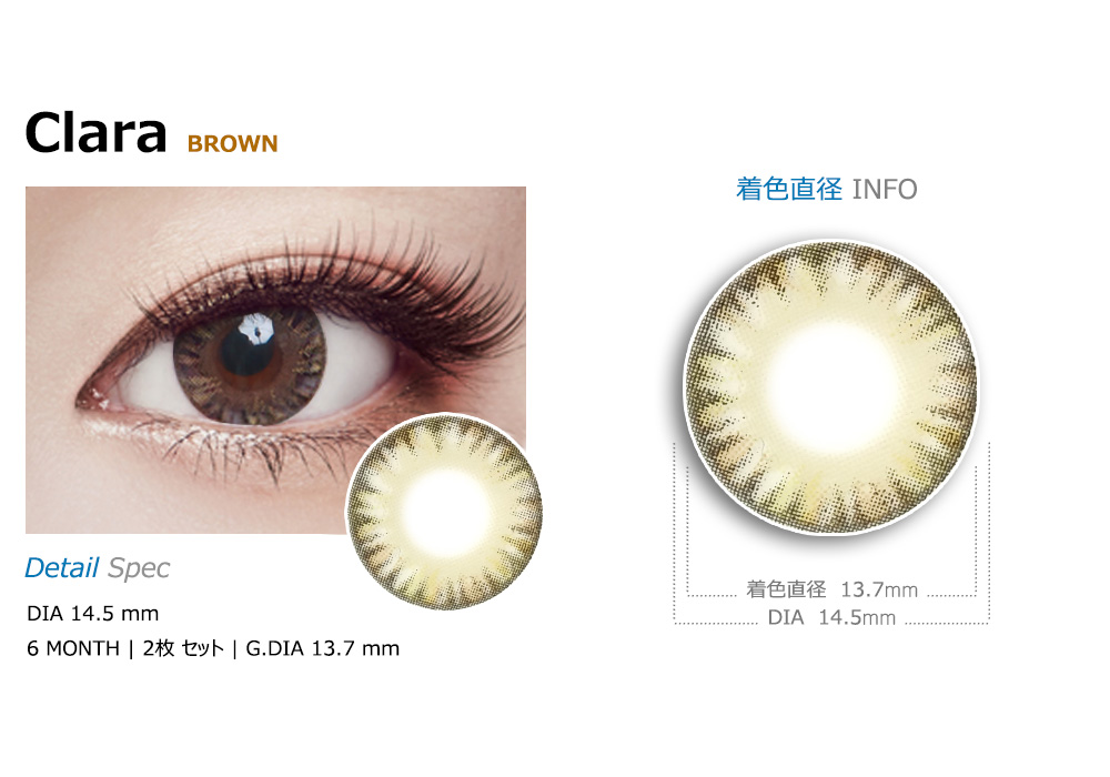 [Hyperopia/6-Month] Clara 4-tone Brown (2pcs)