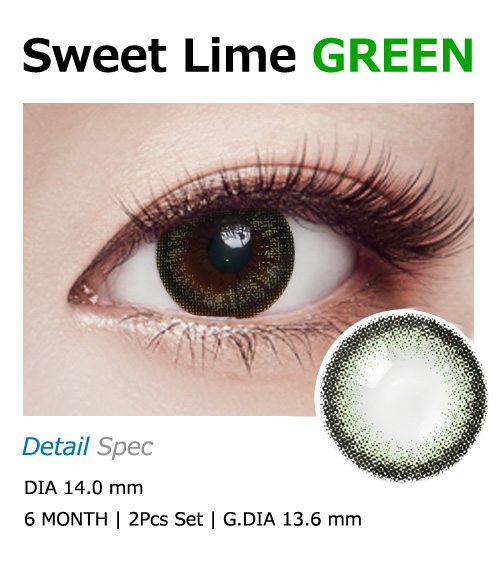 [Hyperopia/6-Month] Sweet・Lime Green (2pcs)