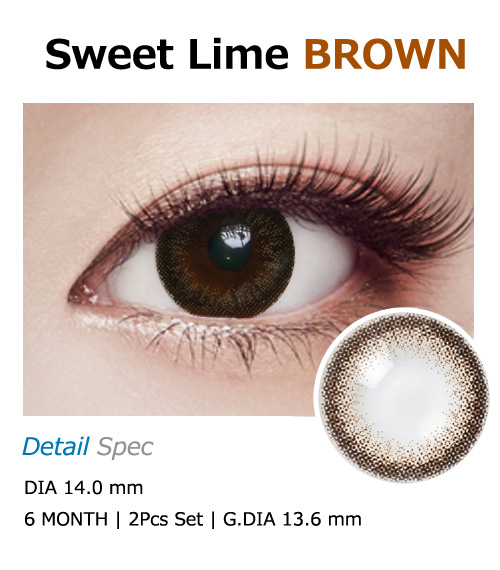 [Toric/6-Month] Sweet・Lime Toric Brown (2pcs)