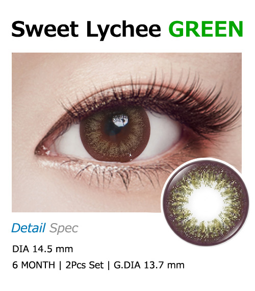 [Hyperopia/6-Month] Sweet・Lychee Green (2pcs)