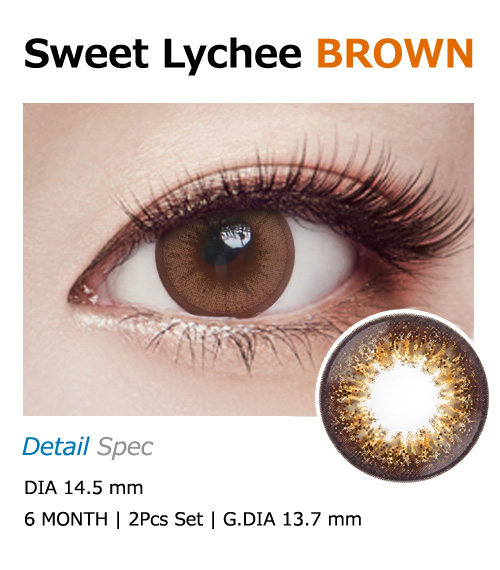 [Toric/6-Month] Sweet・Lychee Toric Brown (2pcs)