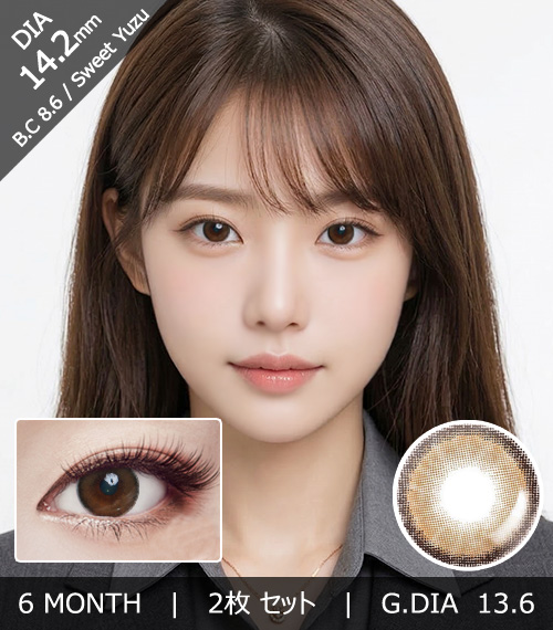 [Toric/6-Month] Sweet・Yuzu Toric Choco (2pcs)