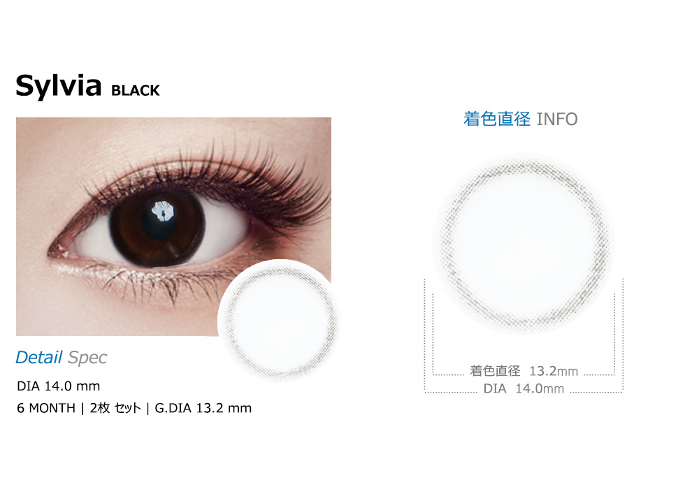 [Hyperopia/6-Month] Sylvia Black (2pcs)