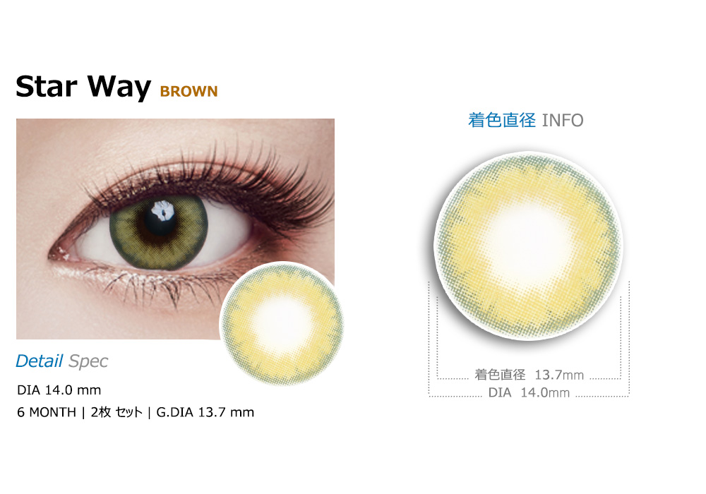 [Toric/6-Month] Star Way Toric Brown (2pcs)
