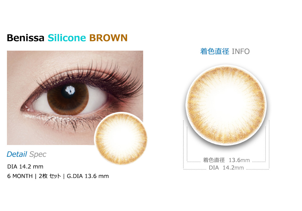 [Toric/6-Month] Benissa Toric Silicone Brown (2pcs)