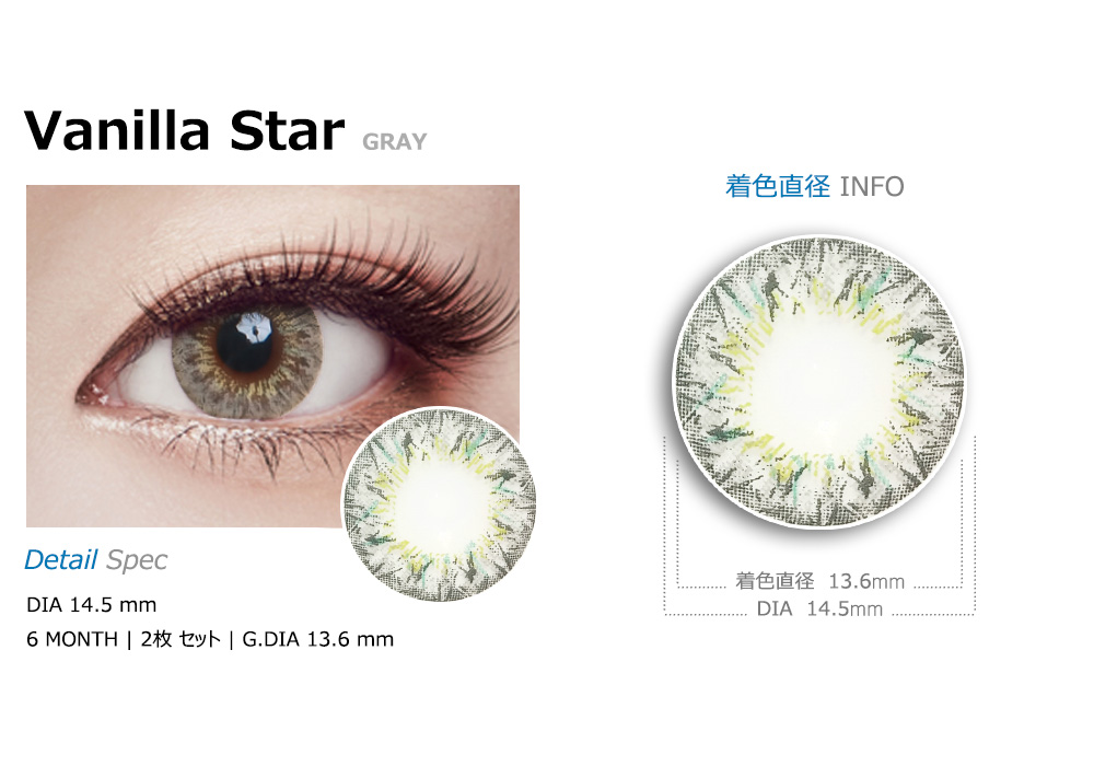 [Toric/6-Month] Vanilla Star Toric Gray (2pcs)