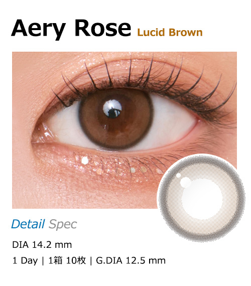 [1-Day] Aery Rose Lucid Brown (10pcs)