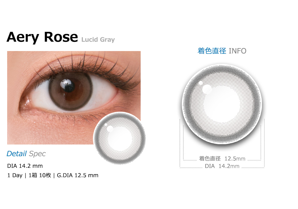 [1-Day] Aery Rose Lucid Gray (10pcs)