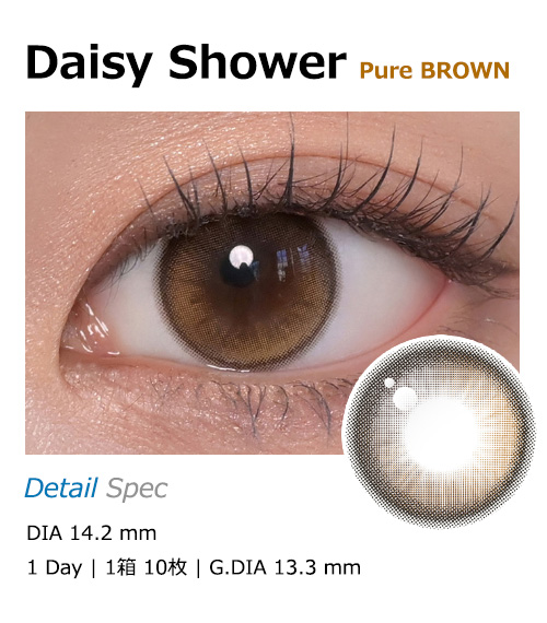 [1-Day] Daisy Shower Pure Brown (10pcs)