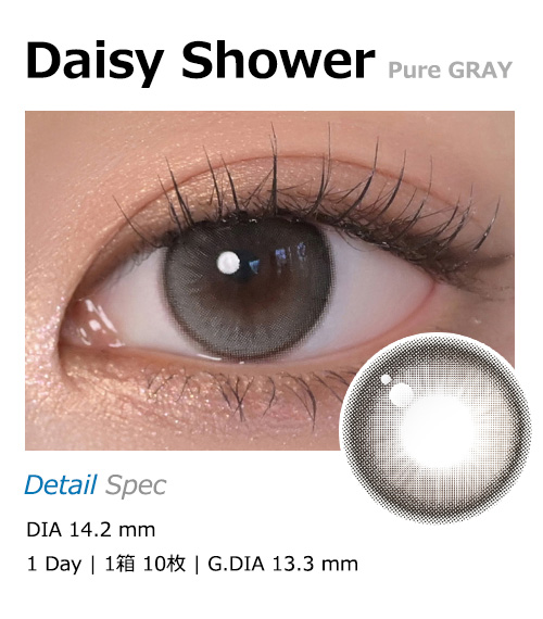 [1-Day] Daisy Shower Pure Gray (10pcs)