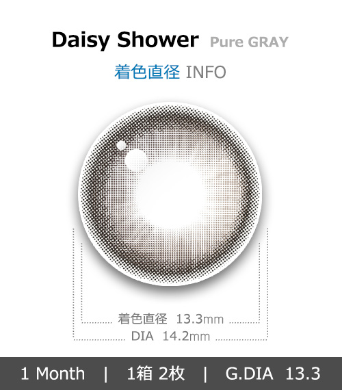 [1-Month] Daisy Shower Pure Gray Silicone (2pcs)4