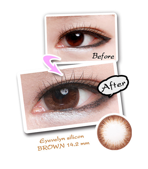 [6-Months] Eyevelyn Silicone Brown (2pcs)2