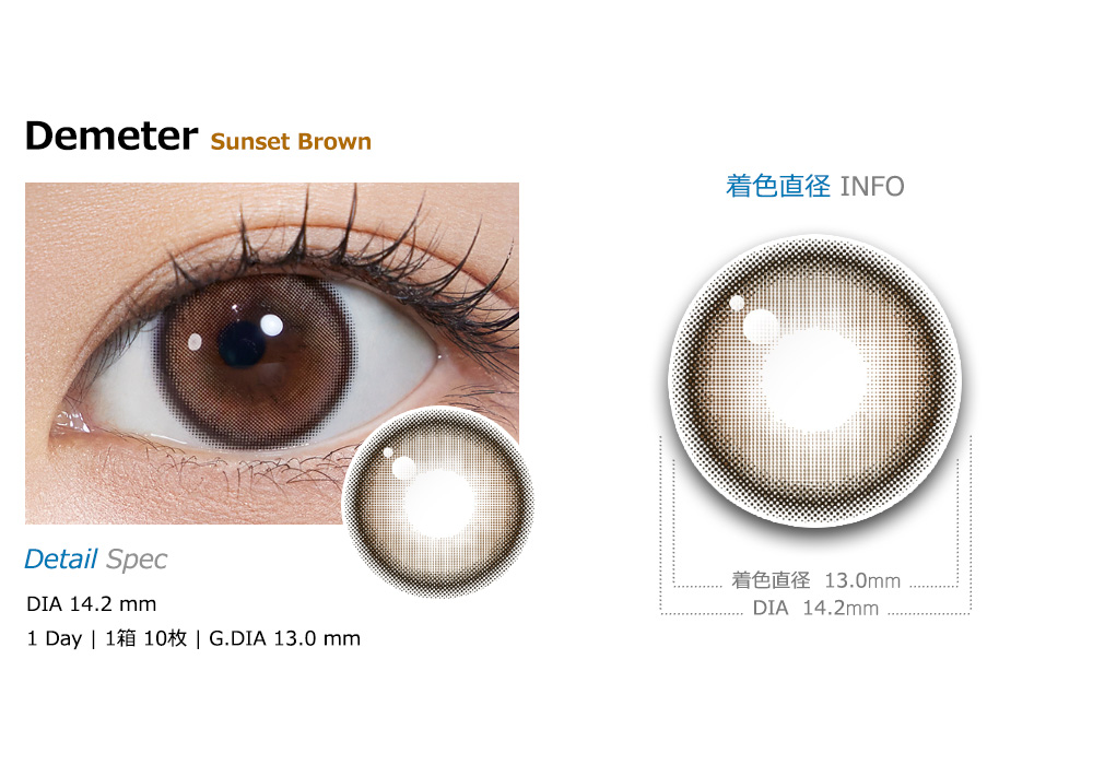 [1-Day] Demeter 13.0 Sunset Brown (10pcs)