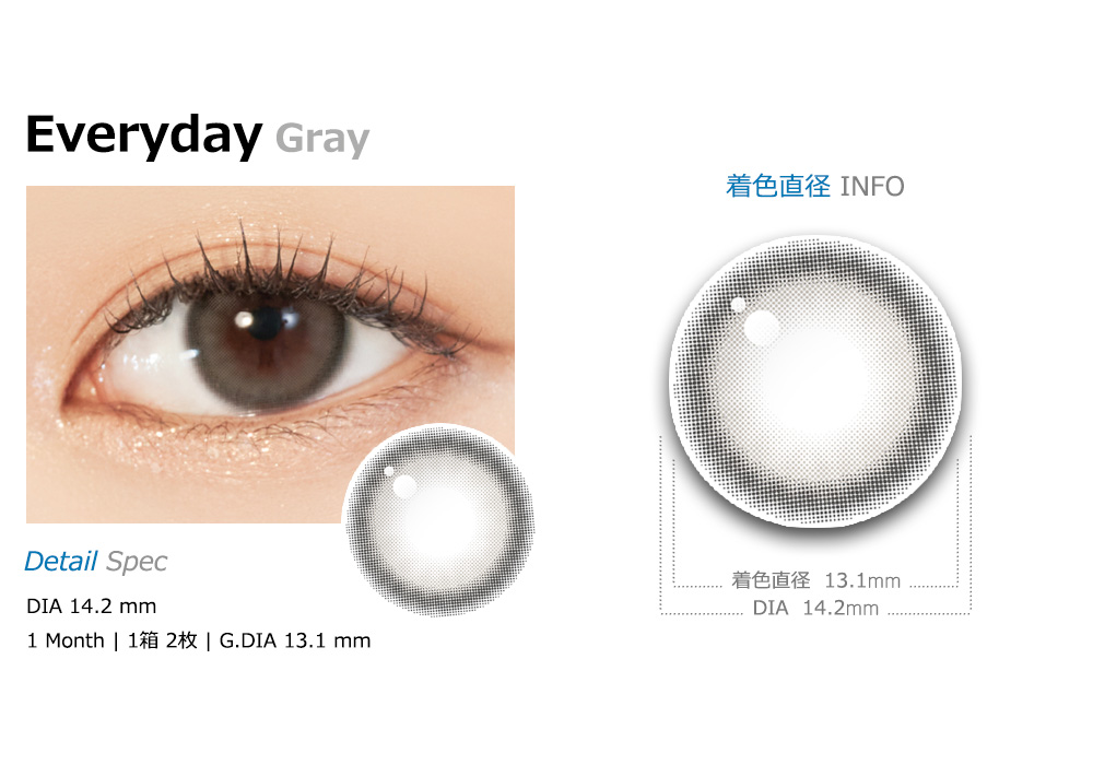 [1-Month] Everyday Gray Silicone (2pcs)