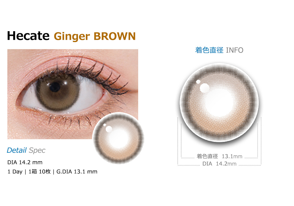 [1-Day] Hecate Ginger Brown (10pcs)