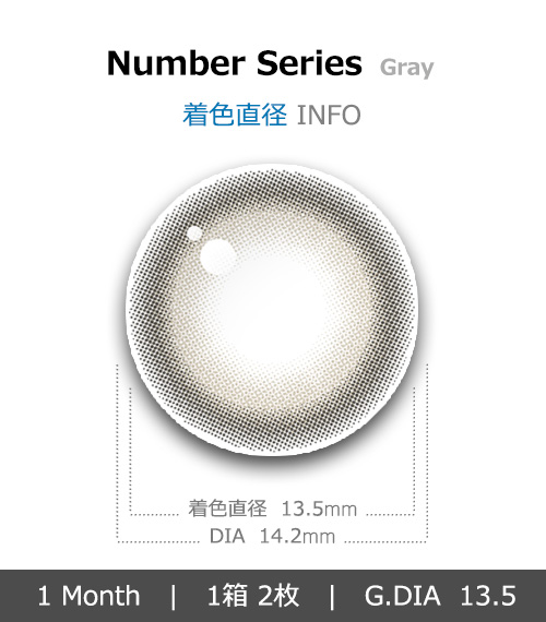 [1-Month] Number Series-002 Gray (2pcs)4
