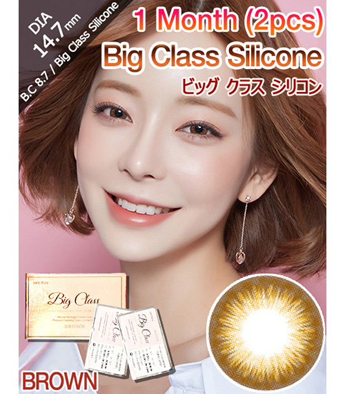 [1-Month] Big Class Silicone Brown (2pcs)1