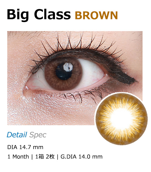 [1-Month] Big Class Silicone Brown (2pcs)
