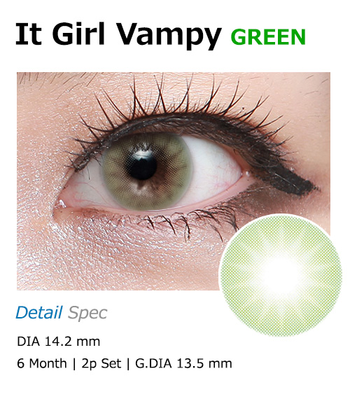 [6-Months] It Girl Vampy Green (2pcs)