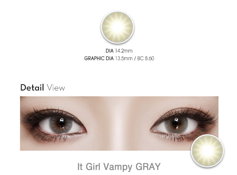 [6-Months] It Girl Vampy Gray (2pcs)