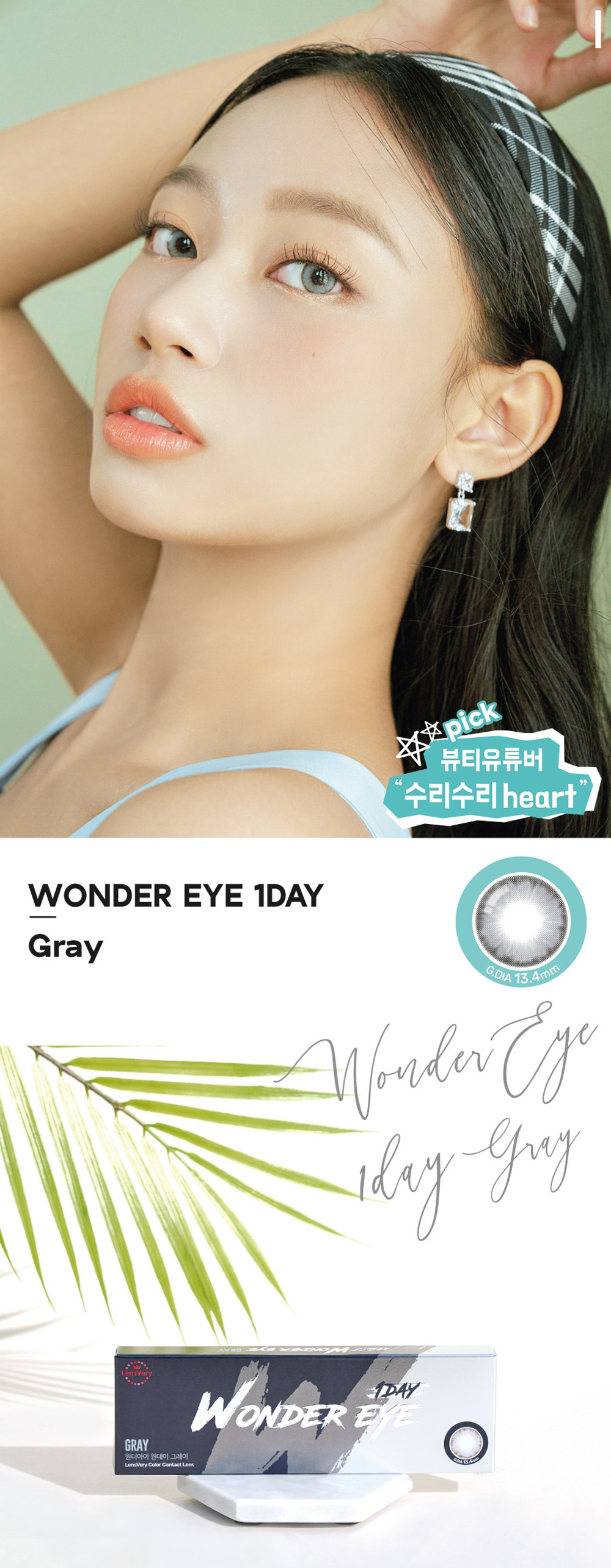 [1-Day]  Wonder eye Gray (10pcs)