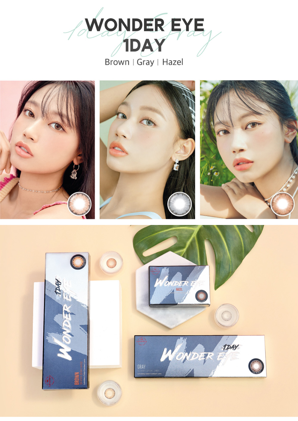 [1-Day]  Wonder eye Gray (10pcs)