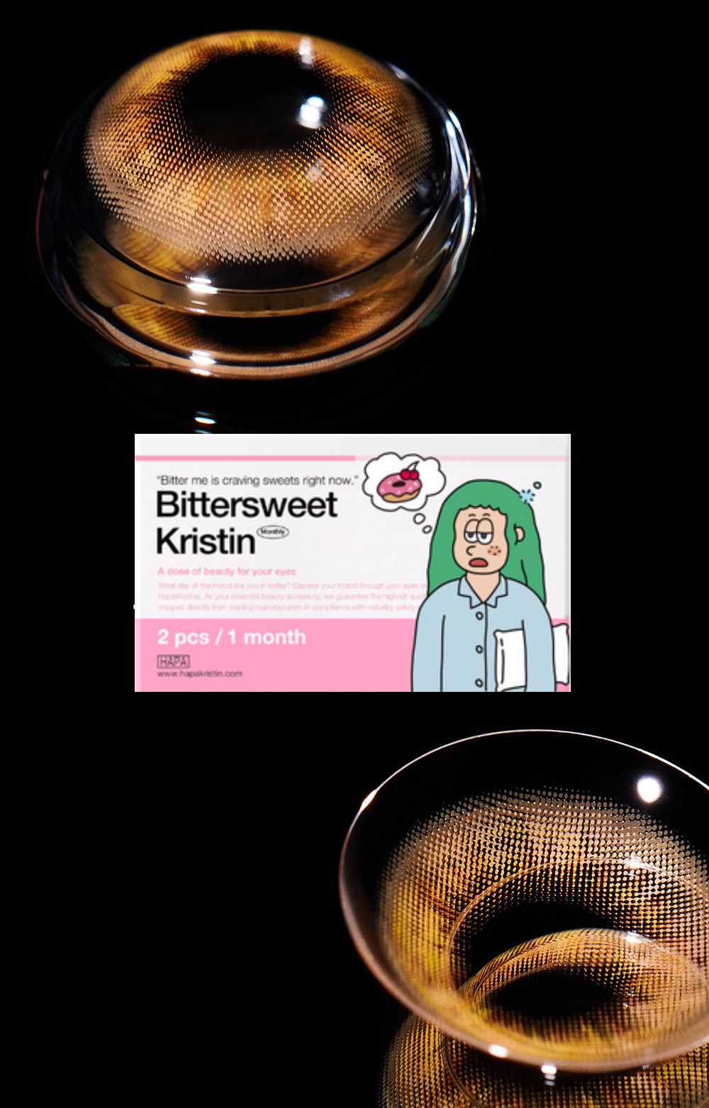 [1-Month] Bittersweet Kristin Silicone Olive Brown (2pcs)・HapaKristin