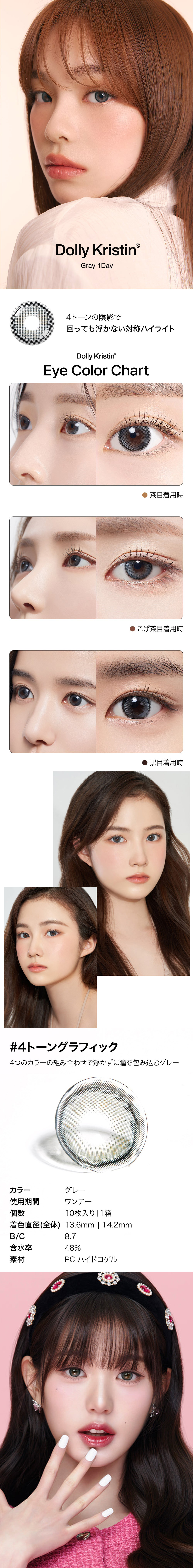 [1-Day] Dolly Kristin Gray (10pcs)・HapaKristin