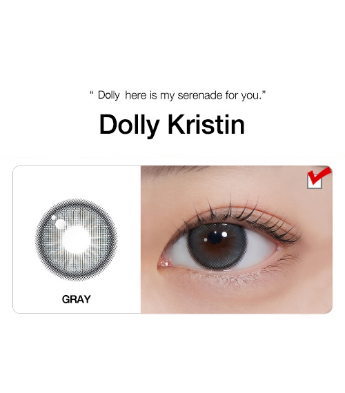 [1-Month] Dolly Kristin Silicone Gray (2pcs)・HapaKristin5