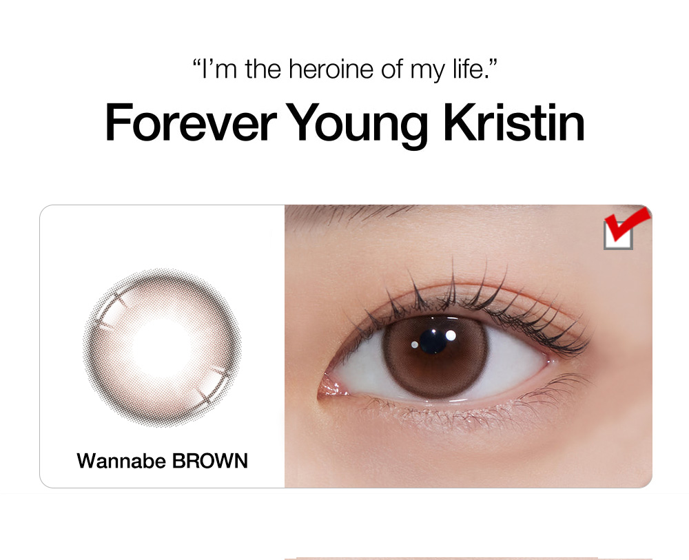 [1-Day] Forever Young Kristin Wannabe Brown (10pcs)・HapaKristin