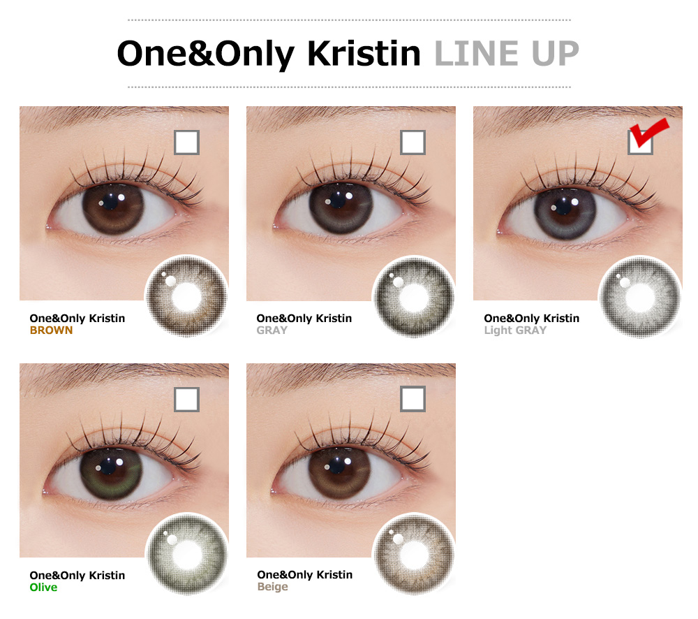 [1-Day] One&Only Kristin Light Gray (10pcs)・HapaKristin